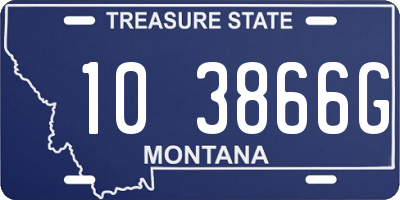 MT license plate 103866G
