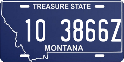 MT license plate 103866Z