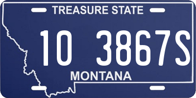 MT license plate 103867S