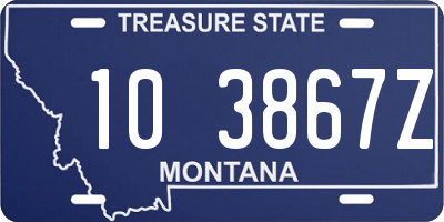 MT license plate 103867Z