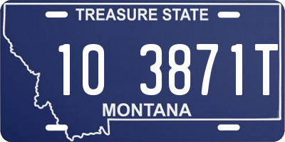 MT license plate 103871T