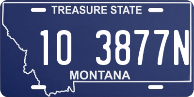 MT license plate 103877N