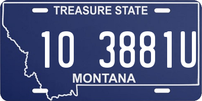 MT license plate 103881U