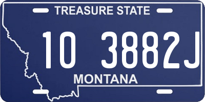 MT license plate 103882J