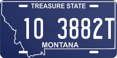 MT license plate 103882T