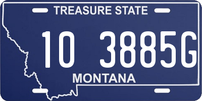 MT license plate 103885G