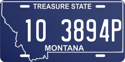 MT license plate 103894P