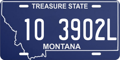 MT license plate 103902L