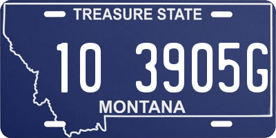 MT license plate 103905G