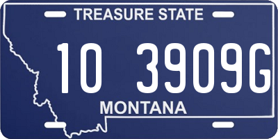 MT license plate 103909G