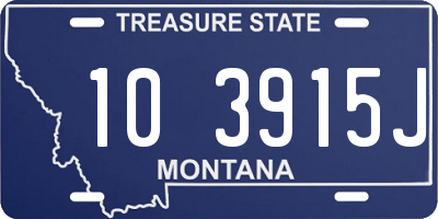 MT license plate 103915J