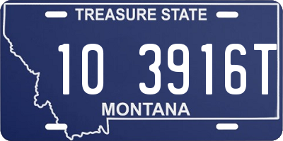 MT license plate 103916T