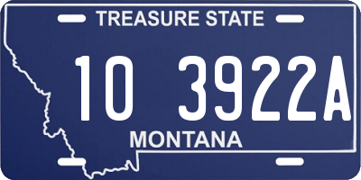 MT license plate 103922A