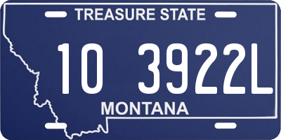 MT license plate 103922L