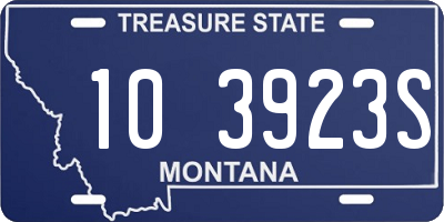 MT license plate 103923S