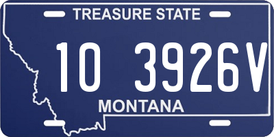 MT license plate 103926V