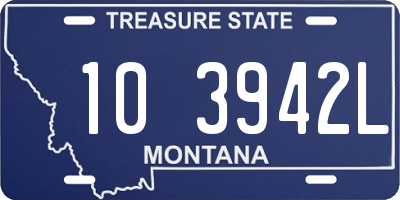 MT license plate 103942L