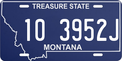 MT license plate 103952J