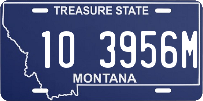 MT license plate 103956M