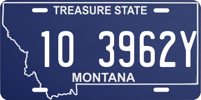 MT license plate 103962Y