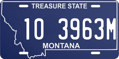 MT license plate 103963M