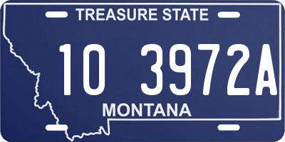 MT license plate 103972A