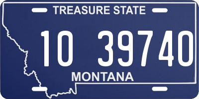 MT license plate 103974O