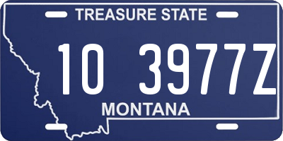 MT license plate 103977Z