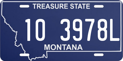 MT license plate 103978L