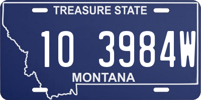 MT license plate 103984W