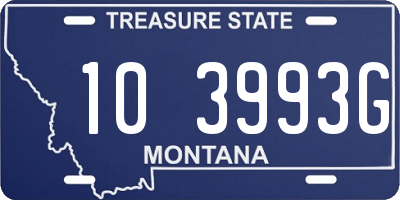 MT license plate 103993G