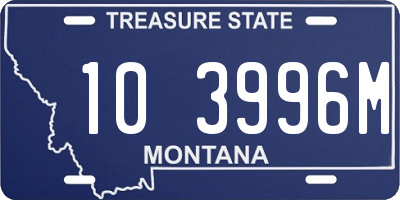 MT license plate 103996M