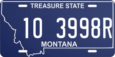 MT license plate 103998R