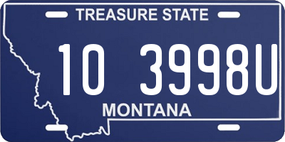 MT license plate 103998U