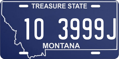 MT license plate 103999J