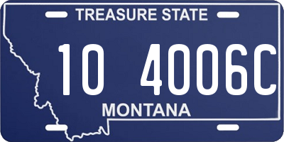 MT license plate 104006C