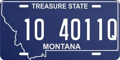 MT license plate 104011Q