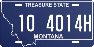 MT license plate 104014H