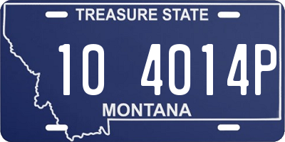 MT license plate 104014P