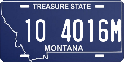 MT license plate 104016M