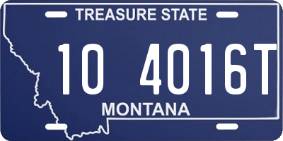 MT license plate 104016T