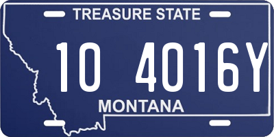 MT license plate 104016Y