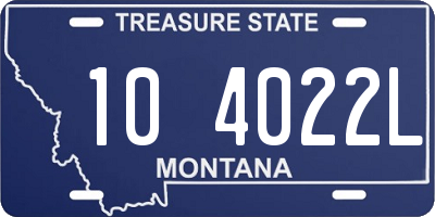 MT license plate 104022L