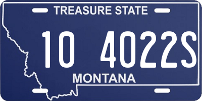 MT license plate 104022S