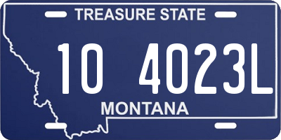 MT license plate 104023L