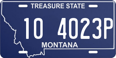 MT license plate 104023P