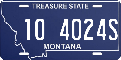 MT license plate 104024S