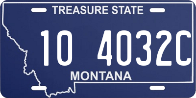 MT license plate 104032C