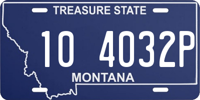 MT license plate 104032P