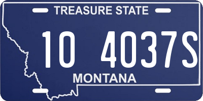 MT license plate 104037S